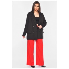 Костюм женский брючный черно-красного цвета 197435L