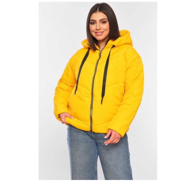 Куртка жіноча демісезонна жовтого кольору 197806L