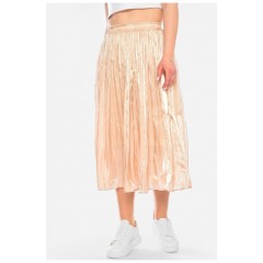 Спідниця жіноча однотонна бежевого кольору 198189L