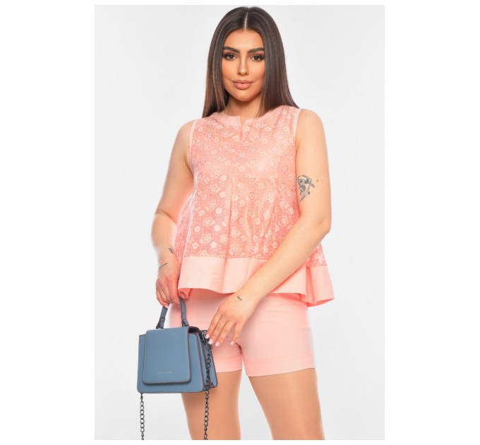 Костюм женский тройка светло-розового цвета 198686L