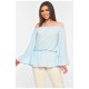 Блуза жіноча блакитного кольору 198699L
