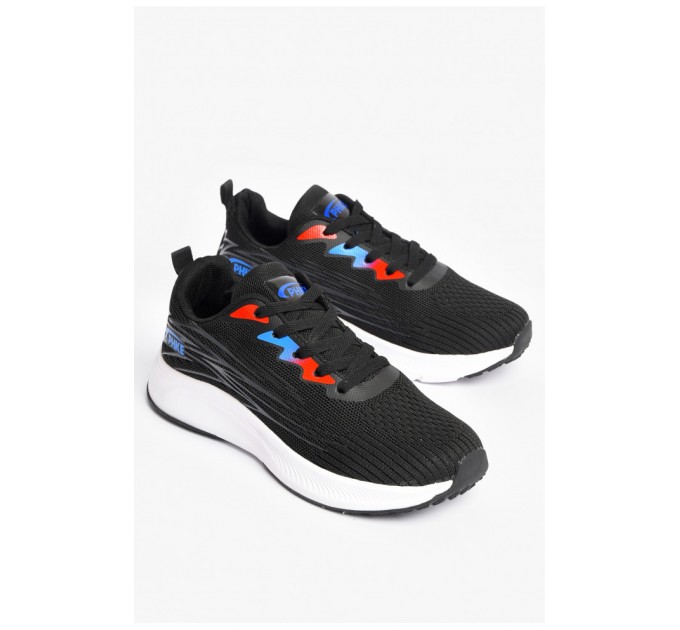 Кросівки чоловічі чорного кольору на шнурівці 198933L