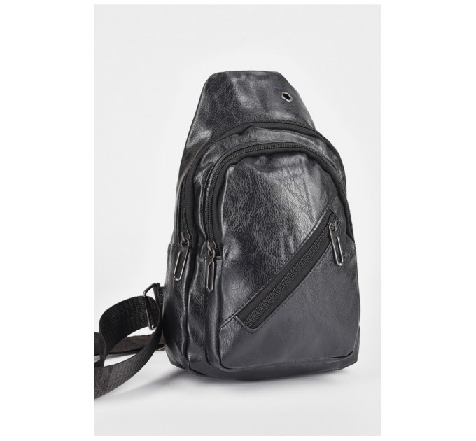 Сумка мужская через плечо из экокожи черного цвета 199029L