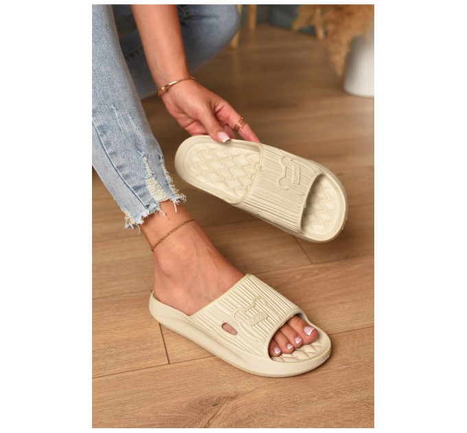 Шльопанці піна жіночі світло-сірого кольору 199159L