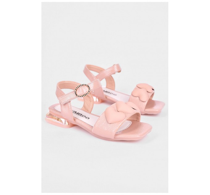 Босоніжки дитячі для дівчинки світло-рожевого кольору 199507L