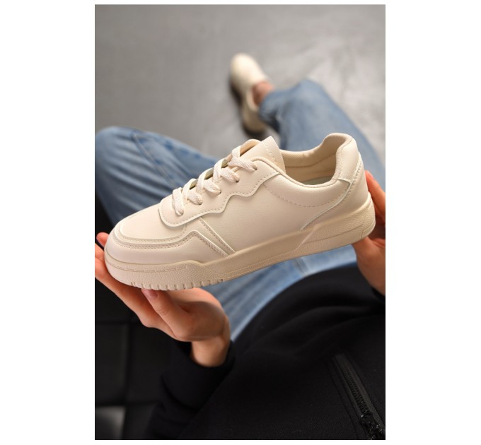 Кроссовки женские молочного цвета 199543L