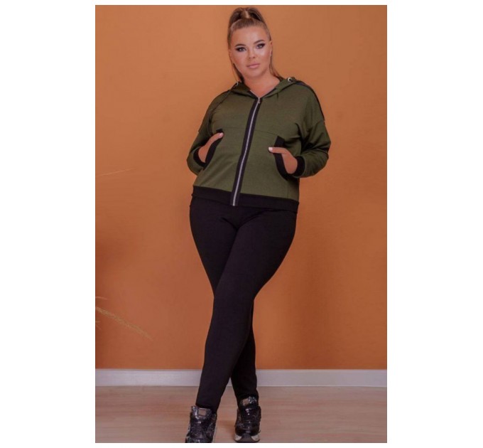Спортивний костюм жіночого кольору хакі 199865L