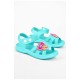 Босоніжки дитячі для дівчинки бірюзового кольору 200058L