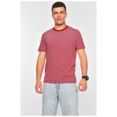 Футболка чоловіча напівбатальна бордового кольору 200112L Футболка чоловіча напівбатальна бордового кольору 200112L