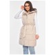 Жилетка жіноча батальна бежевого кольору 200314L