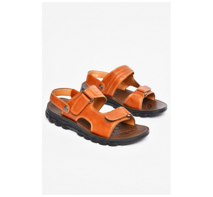 Подростковые шлепанцы для мальчика светло-коричневого цвета 200320L