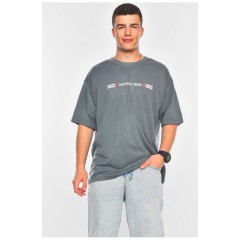 Футболка чоловіча батальна кольору хакі 200471L