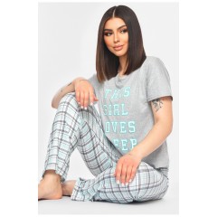 Женская пижама серого цвета 200565L
