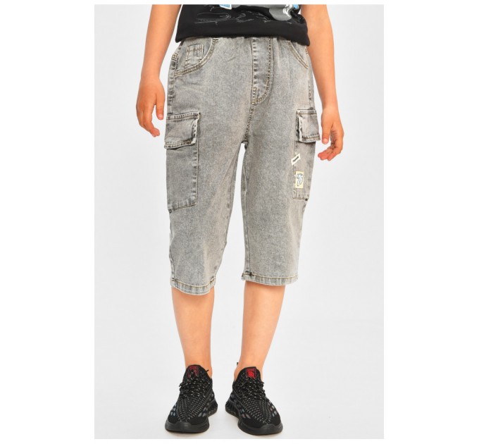 Детские бриджи для мальчика серого цвета 200693L