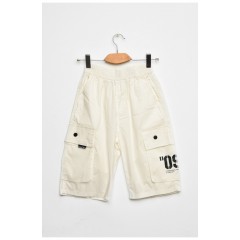 Подростковые бриджи для мальчика белого цвета 200749L Подростковые бриджи для мальчика белого цвета 200749L