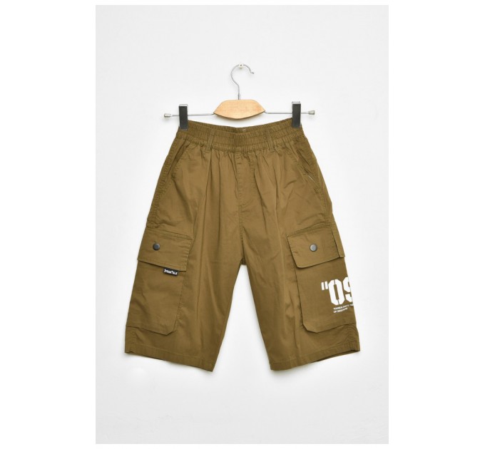 Бриджі підліткові для хлопчика кольору хакі 200750L