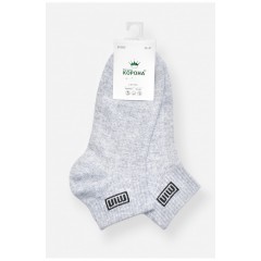 Шкарпетки жіночі демісезонні спортивні сірого кольору 200789L