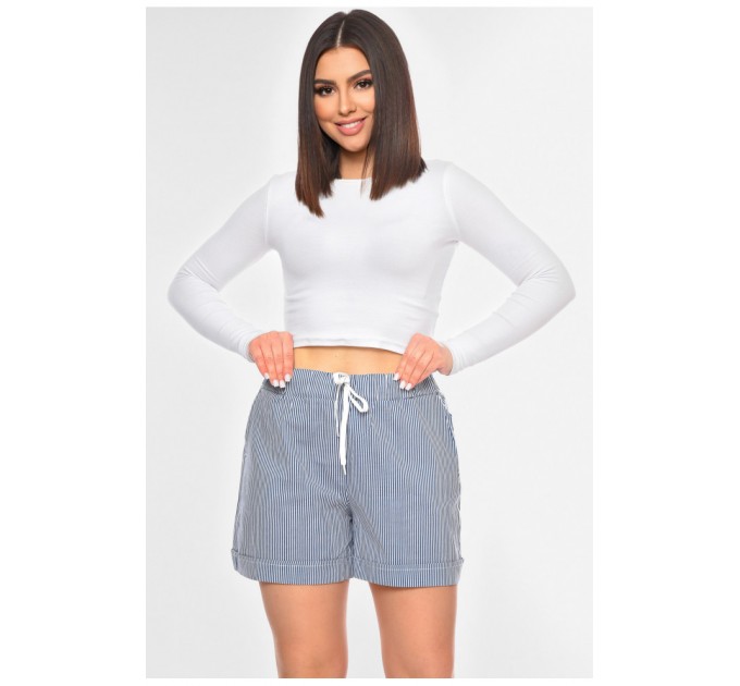 Шорти жіночі напівбатальні блакитного кольору 200929L