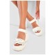 Босоніжки жіночі білого кольору 200998L