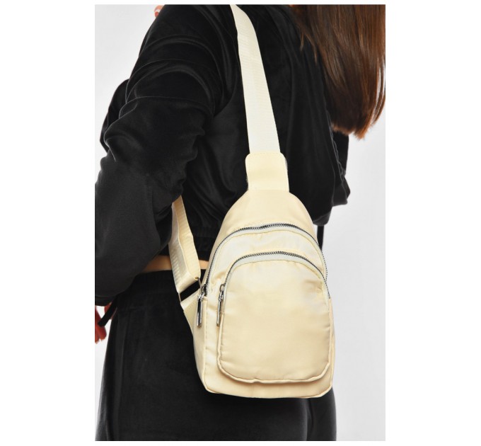 Бананка жіноча однотонна молочного кольору 201205L