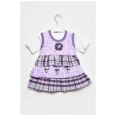 Сарафан+футболка дитячі для дівчинки бузкового кольору 201682L