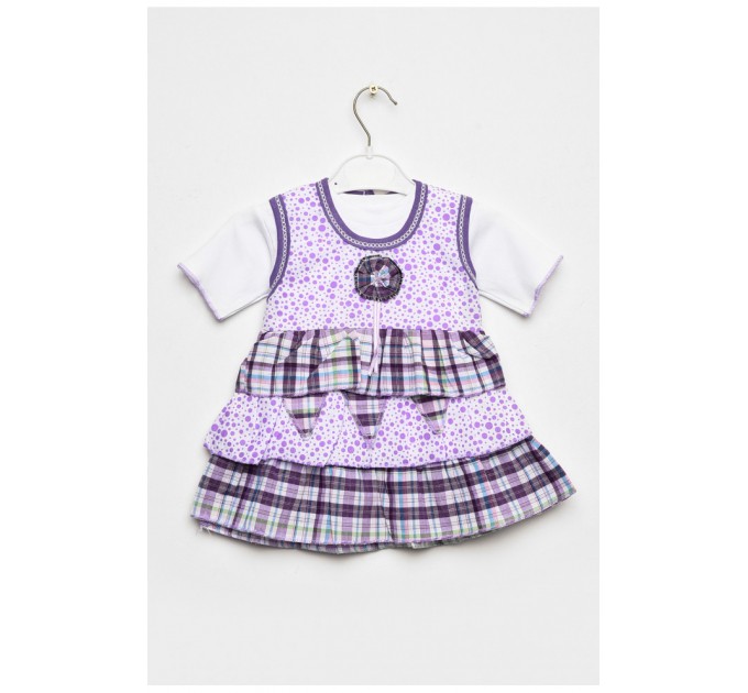 Сарафан+футболка дитячі для дівчинки бузкового кольору 201682L