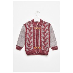 Кофта детская для мальчика бордового цвета 201721L Кофта детская для мальчика бордового цвета 201721L