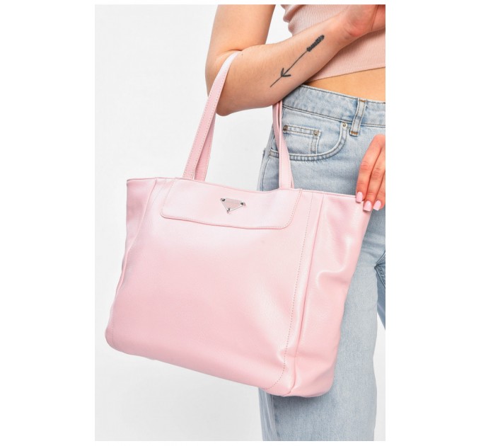 Сумка женская из экокожи розового цвета 201811L