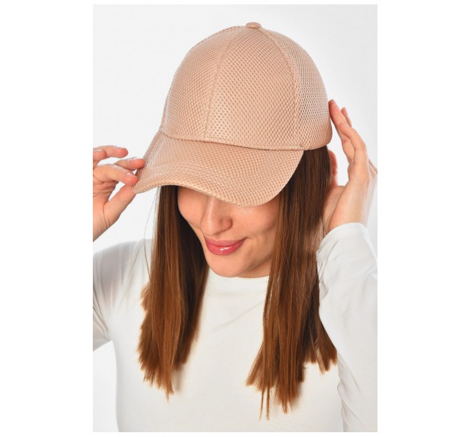 Кепка жіноча бежевого кольору 202029L
