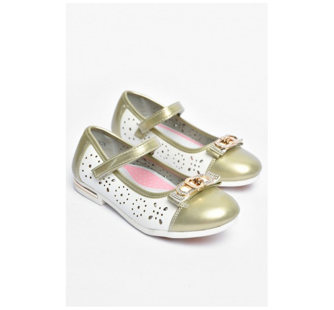 Балетки для девочки золотистого цвета 202232L