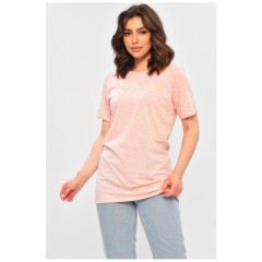 Футболка жіноча подовжена рожевого кольору 202492L