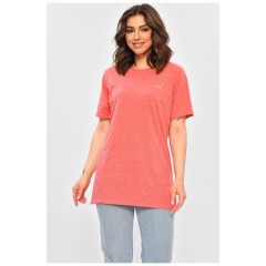 Женская футболка удлиненная терракотового цвета 202495L