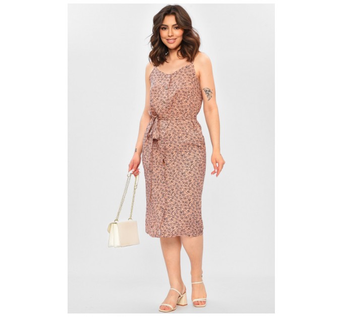 Сарафан жіночий рожевого кольору з принтом 202560L