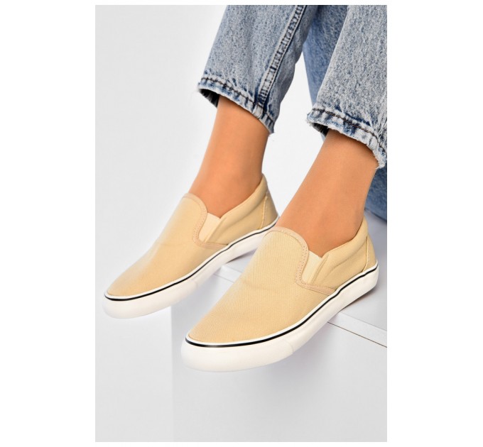 Мокасины женские бежевого цвета 202823L