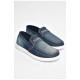 Мокасини чоловічі блакитного кольору текстиль 202846L