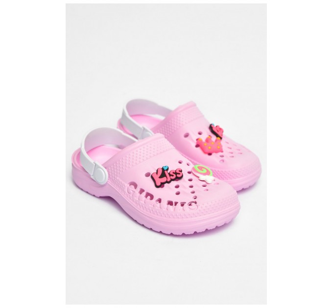 Кроксы детские для девочки розового цвета 202887L