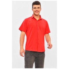 Мужская рубашка однотонная красного цвета 202925L Мужская рубашка однотонная красного цвета 202925L