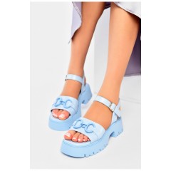 Босоножки женские голубого цвета 203088L