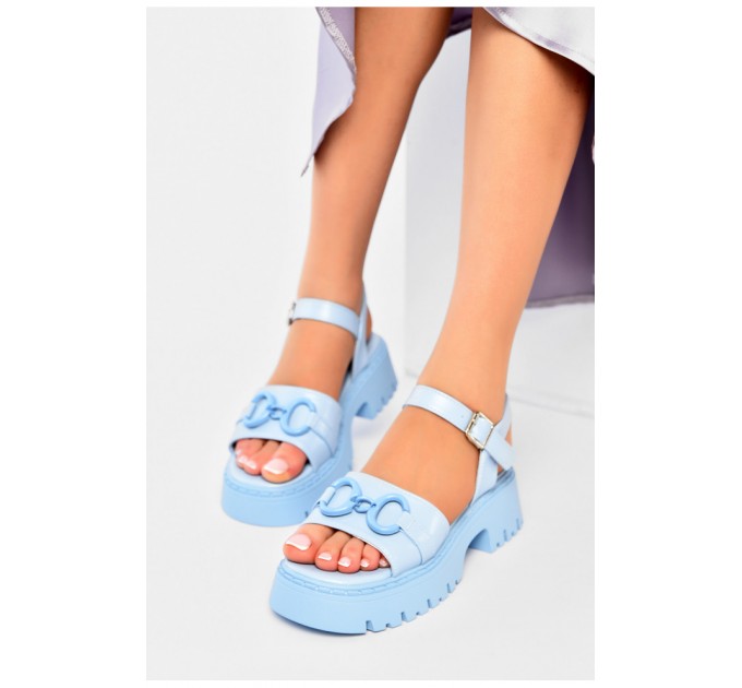 Босоножки женские голубого цвета 203088L