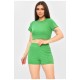Костюм жіночий однотонний зеленого кольору 203343L