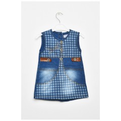 Платье детское для девочки темно-синего цвета 203409L