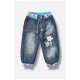 Джинси дитячі для хлопчика синього кольору зима на хутрі 203432L