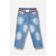 Бриджи детские голубого цвета джинс 203454L