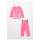 Костюм дитячий для дівчинки рожевого кольору з принтом 203498L