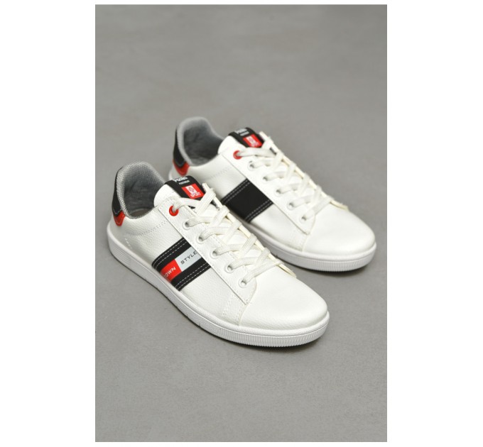 Кросівки підліток для хлопчика білого кольору 203508L