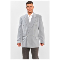 Піджак чоловічий однотонний сірого кольору 203899L