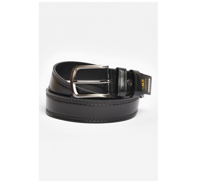 Ремень мужской черного цвета размер 113*3,5 см 203907L