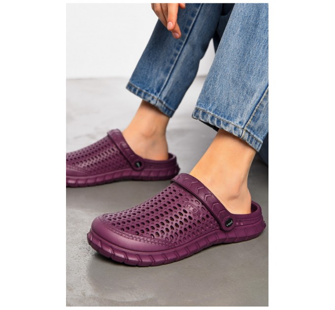 Крокси жіночі фіолетового кольору 204007L