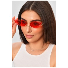 Окуляри-полум'я жіночі вузькі червоного кольору 204202L