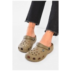 Крокси жіночі темно-бежевого кольору 204321L